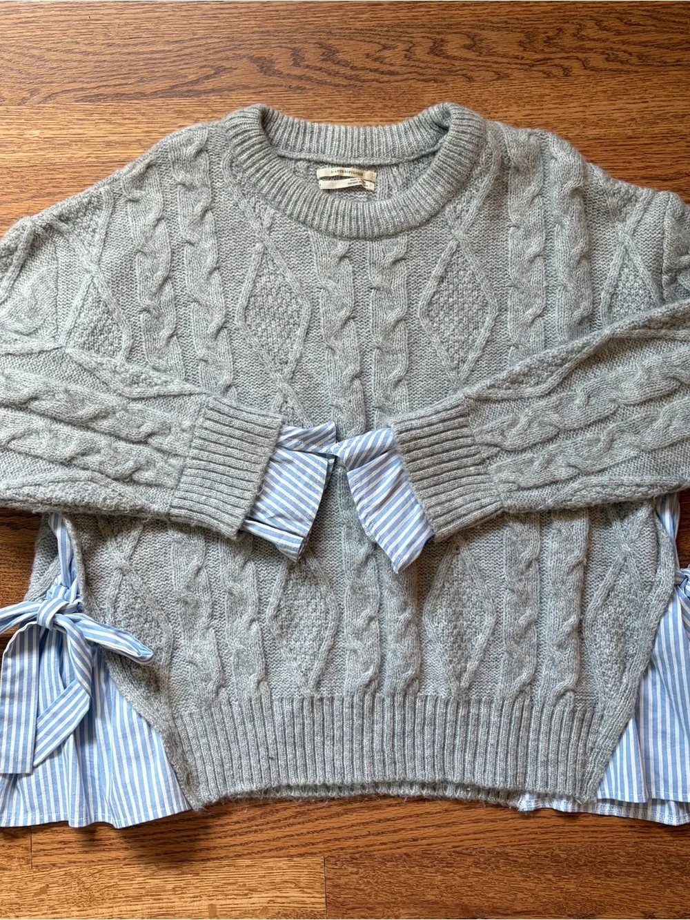 Anthropologie Cable Twofer Toe Sweater